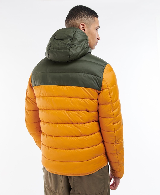 Yellow Barbour Kendle Baffle Men's Quilted Jackets | TKCU-83264